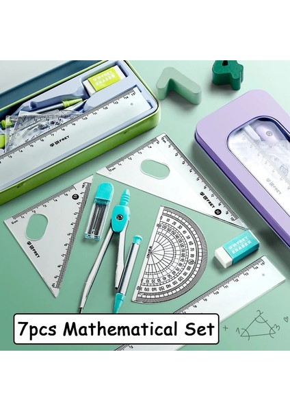Yeşil Tarzı Et Matematik Cetvel Seti Çok Fonksiyonlu Profesyonel Pusula Cetvel Çizim Araçları Okul Malzemeleri Öğrenciler Kırtasiye (Yurt Dışından) fiyatları
