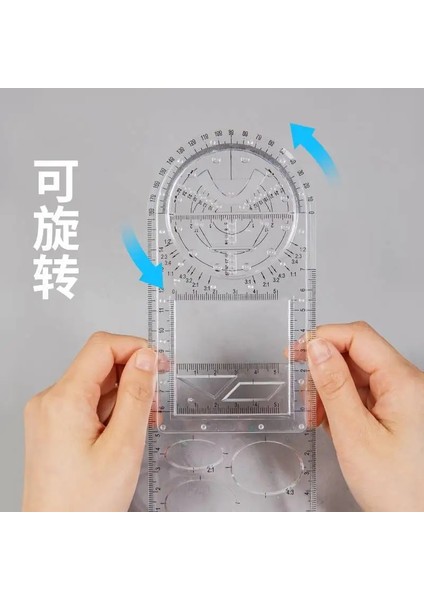 Işlev Yükseltmeprima Stili Ilk ve Ortaokul Çok Fonksiyonlu Çizim Cetveli Dönebilen Net Kırmızı Fonksiyon Seti Cetvel Matematik Paralel Üçgen Cetvel Wa (Yurt Dışından) fiyatları