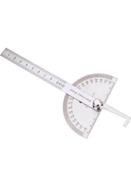Yeni Paslanmaz Çelik Iletki Yuvarlak Kafa Döner Açı Kuralı Metal Kol Cetvel Ayarlanabilir Çok Fonksiyonlu Matematik Ölçme Aracı (Yurt Dışından)
