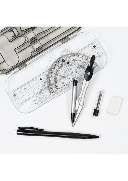 Kumral Stili YG001PUSULA Seti Kırtasiye Seti Metal Pusulalar Tükenmez Kalem Kurşun Silgi Cetvel Yarım Daire Iletki. (Yurt Dışından) fırsatları