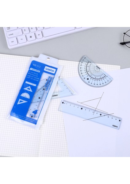 Wb Matematik Geometri Aracı Plastik Şeffaf Cetvel Seti Öğrenci Okulu Için Düz Kural Üçgen Cetvel Iletki Kiti Içerir (Yurt Dışından) fiyatları