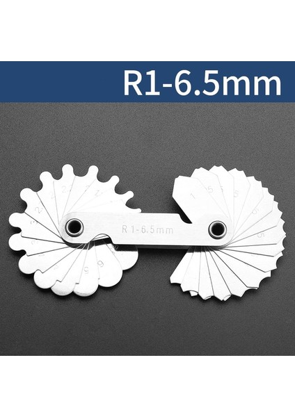 R1-6,5 mm Stili Li Metal Yarıçapı Cetvel Profesyonel Ölçme ve Haritalama Çizim Araçları Ayak On Çeşit Stil Çok Amaçlı Şablon Cetvel (Yurt Dışından)