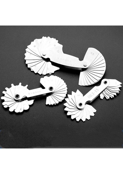 R1-6,5 mm Stili Li Metal Yarıçapı Cetvel Profesyonel Ölçme ve Haritalama Çizim Araçları Ayak On Çeşit Stil Çok Amaçlı Şablon Cetvel (Yurt Dışından)