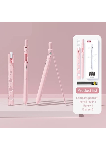 Pembe Tarzı Nbx Matematik Geometri Pusula Kalem Setleri Öğrenci Seti Kırtasiye Malzemeleri Mekanik Kalem Çizim Araçları Cetveller Içerir (Yurt Dışından)