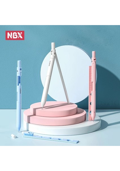 Pembe Tarzı Nbx Matematik Geometri Pusula Kalem Setleri Öğrenci Seti Kırtasiye Malzemeleri Mekanik Kalem Çizim Araçları Cetveller Içerir (Yurt Dışından)