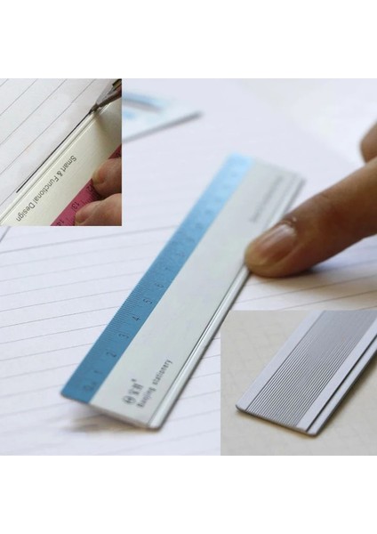 Mavi Stil Et Yaratıcı Alüminyum Alaşımlı Cetvel Seti Çizim Araçları Ölçüm Triangleruler Düz Kenar Iletki Okul Ofis Arzı (Yurt Dışından) indirimleri