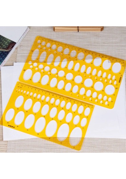 Şablon Cetvel Seti Çizim Aracı Plastik Kırtasiye Eğri Çizimi Için Okul Malzemeleri Öğrenci Dayanıklı Daire Oval Model (Yurt Dışından) modelleri