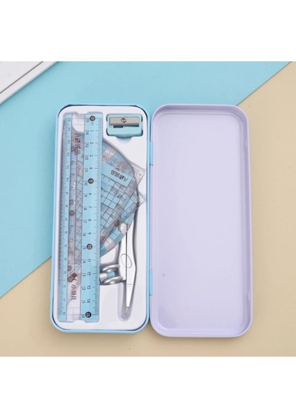 Pembe Tarzı Yeni Et Demir Ambalaj Pusulalar Cetvel Kırtasiye Seti Matematik Geometri Araçları Öğrenciler Için Okul Ofis Malzemeleri Çizmek Için (Yurt Dışından) indirimleri