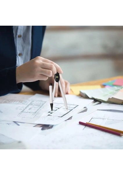 Siyah Stil Geometri Pusula Geri Çekilebilir Mekanik Kalem Kutusu Kurşun Yedekler Çizim Çocuk Yetişkin Genç Matematik Pusula Kırtasiye (Yurt Dışından)