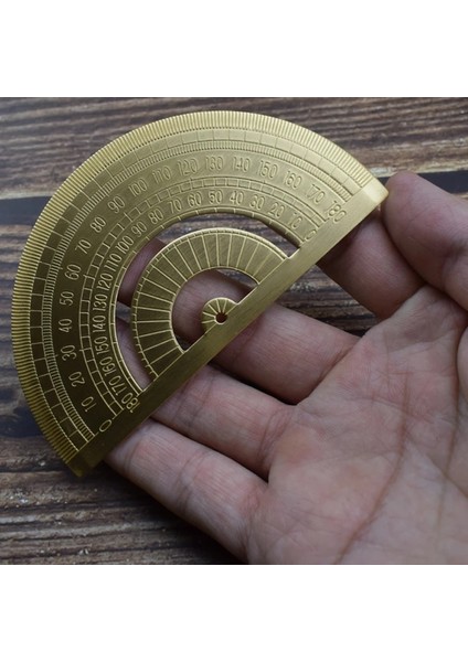 Pirinç Kırtasiye Metal Uzun Açılı Yuvarlak Cetvel Ölçme Aletleri Okul Malzemeleri (Yurt Dışından)