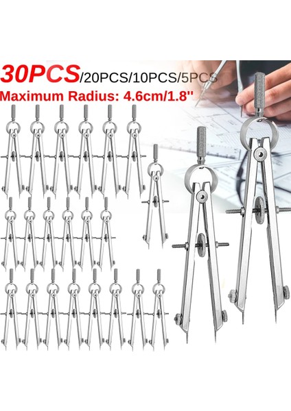 5 Adet Tarzı 5-Çok Fonksiyonlu Pusulalar Çizim Aracı Deri Baskı Bahar Tablosu Planlama Hattı Kaliper Ara Parça Ölçer Okul Kaynağı (Yurt Dışından)