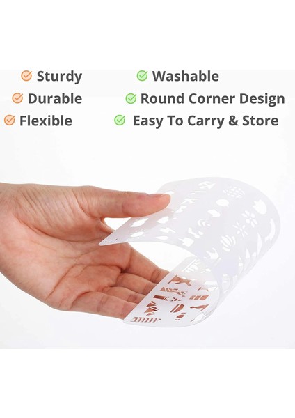 24 Adet Tarzı Günlük Tutma Kalıbı, Bullet Günlük Tutma Malzemeleri, Kalıp Seti, Günlük Kalıpları, Günlük Kalıbı, Planlayıcı Kalıpları, Bullet Journal (Yurt Dışından) modelleri