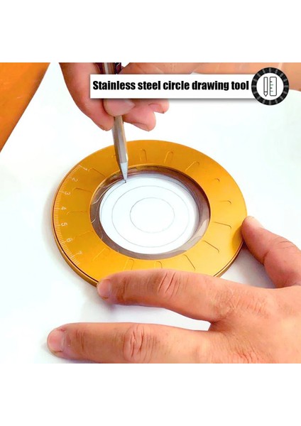 Ayarlanabilir Paslanmaz Çelik Daire Çizim Aleti Ölçüm Çizimi Dairesel (Yurt Dışından)