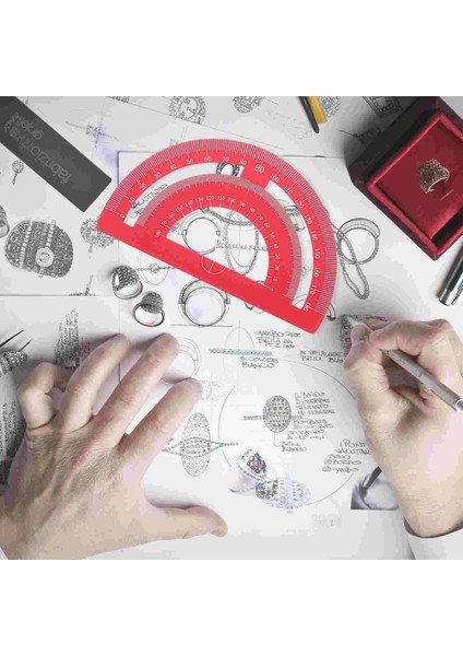 Gümüş Tarzı 4 Paket Geometri Seti Metal Üçgen Cetvel Iletki Sağ Açı Alet Seti Matematik Iletki Çocuklar Için Okul ve Ofis Malzemeleri (Yurt Dışından) indirimleri