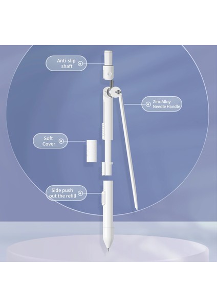 Beyaz Stil Nbx Profesyonel Pusula ile Mekanik Kurşun Kalem Matematik Geometri Çizim Araçları Zekâ Talepleri Kırtasiye Malzemeleri (Yurt Dışından) fırsatları