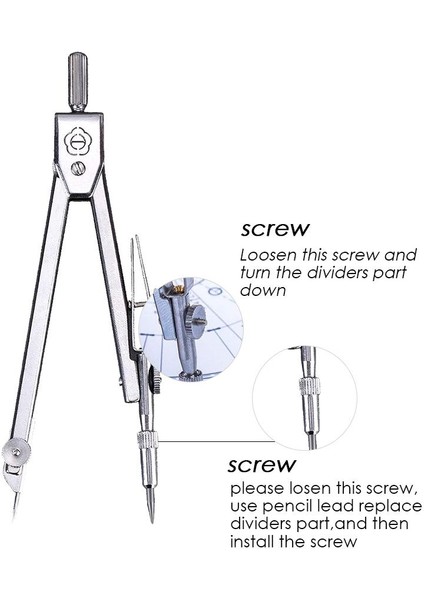 Çizim Pusula Paslanmaz Çelik Öğrenci Pusula Matematik Geometri Araçları Daireler Için Geometri Aracı Öğrenciler Için Set (Yurt Dışından) fiyatları