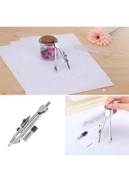 Çizim Pusula Paslanmaz Çelik Öğrenci Pusula Matematik Geometri Araçları Daireler Için Geometri Aracı Öğrenciler Için Set (Yurt Dışından) modelleri