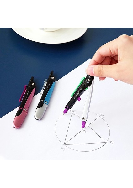Mavi Stil Öğrenci Çelik Çizim Pusulalar Matematik Geometri Araçları Daire Öğrenci Çizim Malzemeleri Için Okul Malzemeleri (Yurt Dışından)