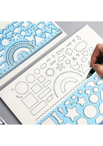 Kırmızı Stil Öğrenciler Shrink Çizim Cetvel 2 Takım Geometrik Cetvel Öğrenci Kırtasiye Okul Malzemeleri Çok Yönlü Çiçek Cetvel (Yurt Dışından) fiyatları