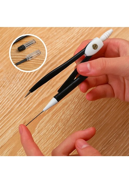 Siyah Stil Paslanmaz Çelik Çizim Pusula Matematik Geometri Araçları Daireler Için Okul Malzemeleri Öğrenci Kırtasiye (Yurt Dışından) indirimleri