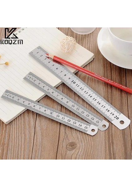 15CM Tarzı cm Paslanmaz Çelik Metal Düz Cetvel Cetvel Aracı Hassas Çift Taraflı Ölçme Aracı (Yurt Dışından) indirimleri