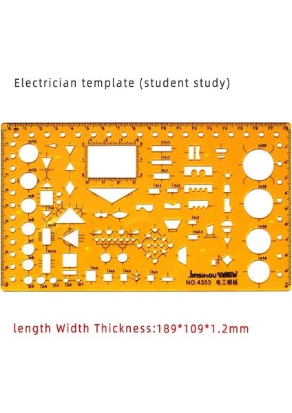 NO.4353 Stili Dairesel Oval Cetvel Dayanıklı K Reçine Çizim Tasarım Mobilya Mimar Şablonu Taslak Çizimi Cetvel Şablon Ölçüm Cetveli (Yurt Dışından)