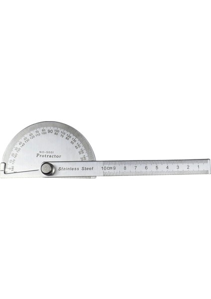 Paslanmaz Çelik 180 Derece Iletki Metal Açı Cetvel Profesyonel Metre Cetvel Ölçer Bulucu Gonyometre Konveyör Aracı (Yurt Dışından)