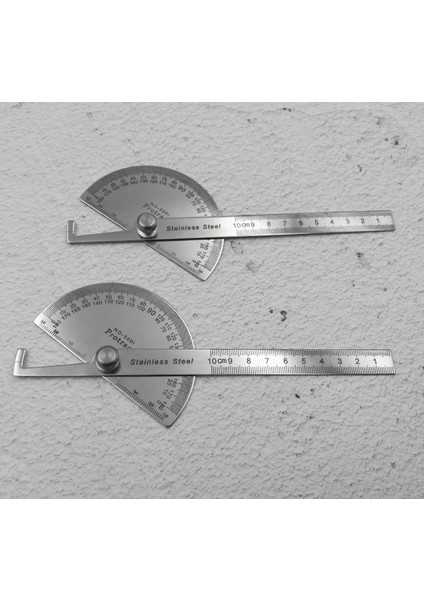 Paslanmaz Çelik 180 Derece Iletki Metal Açı Cetvel Profesyonel Metre Cetvel Ölçer Bulucu Gonyometre Konveyör Aracı (Yurt Dışından)