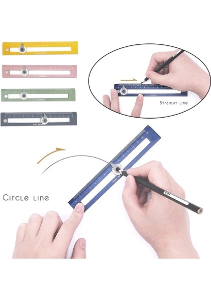 Yeşil Stil Çok Fonksiyonlu Çizim Daire Aracı Geometrik Çizim Aracı Pusulalar Pusula Cetvel Yaratıcı Uygun Çizim Cetveli (Yurt Dışından)