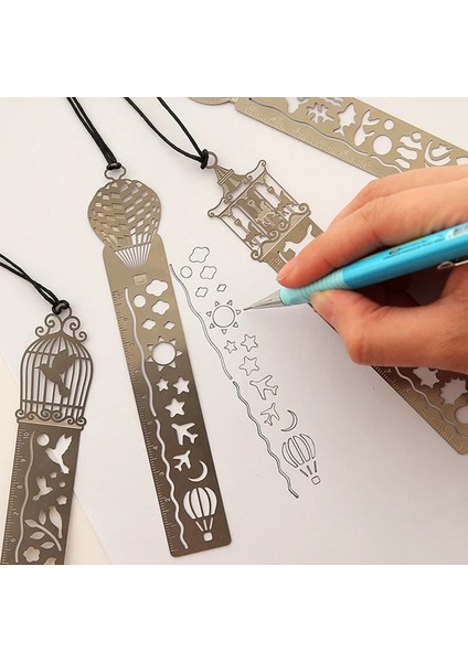 Japon Balığı Tarzı Ölçekli ve Desenli Cetvel Metal Yer Ayracı Şablonlar Boyama Çok Fonksiyonlu Nefis Yer Imleri Beraberlik Simgesi Cetvel Matematik (Yurt Dışından) fiyatları