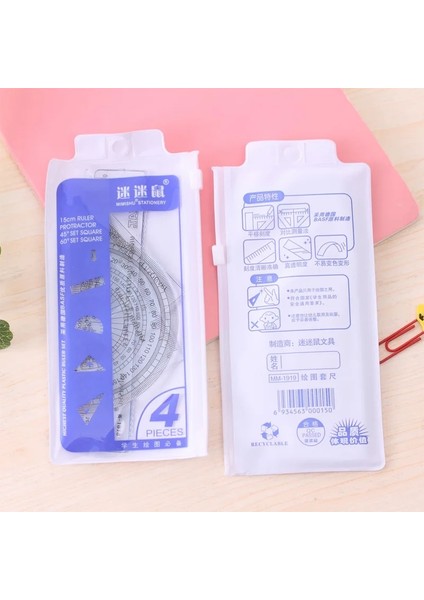 Mavi Stil Et Yüksek Li Cetvel Iletki Öğrenci Matematik Geometri Plastik Üçgen Cetvel Seti Ofis Okul Malzemeleri (Yurt Dışından) modelleri