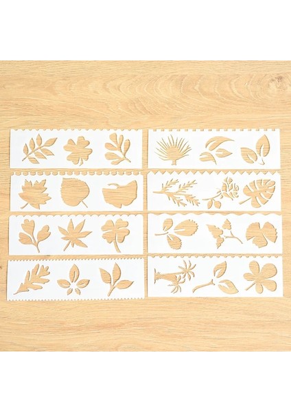 Yaprak Tarzı Et Dıy Çizim Aracı Içi Boş Dantel Cetvel Hava Hayvan Çiçek Tekne Yaprak Karalama Defteri Dantel Şablon Cetvel Okul Kırtasiye (Yurt Dışından)