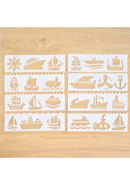 Gemi Tarzı Et Dıy Çizim Aracı Içi Boş Dantel Cetvel Hava Hayvan Çiçek Tekne Yaprak Karalama Defteri Dantel Şablon Cetvel Okul Kırtasiye (Yurt Dışından)