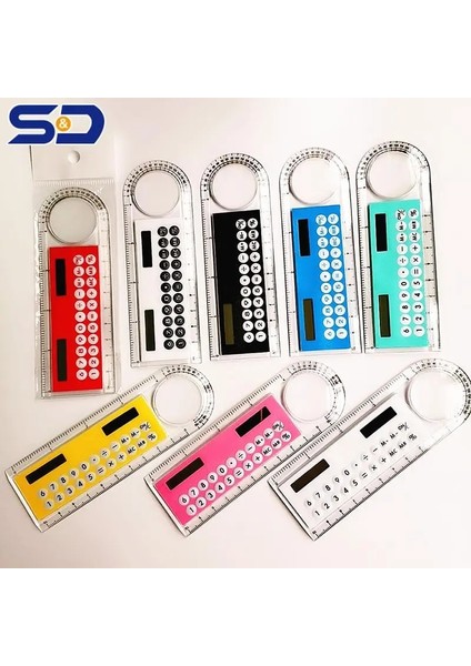 A8 Tarzı Ultra-Ince Düz Cetvel ile Güneş Hesap Makinesi Büyüteç Mini Çok Fonksiyonlu 10 cm Uzunluk Cetvel Öğrenci Okul Ofis Malzemeleri (Yurt Dışından) fiyatları