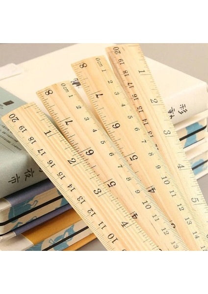 30CM Tarzı Yeni 15 cm 20 cm 30 cm Ahşap Cetvel Çizim Hediye Çift Taraflı Cetvel Kırtasiye Okul Malzemeleri Ofis Ölçme Aracı Düz Cetveller (Yurt Dışından)