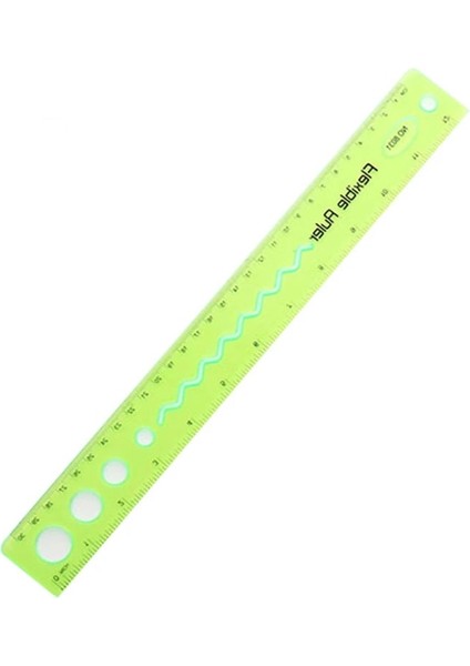 Yeşil Stil Yumuşak Cetvel Öğrenci Kırtasiye 30 cm Düz Cetvel Katlanabilir Çok Fonksiyonlu Okul Malzemeleri Ölçüm Cetveli XSRC075 (Yurt Dışından)