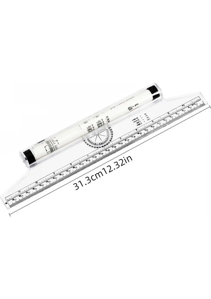 30CM Tarzı Çok Fonksiyonlu Çizim Aracı Rulo Beraberlik Cetvel Metrik Haddeleme Cetvel Temizle Paralel Haddeleme Cetvel Açıları Çizgi Cetvel Çocuklar Için (Yurt Dışından)