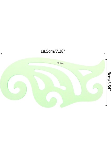 NO.4304 Stili 18 Stilleri Cetveller Yeşil Plastik Daireler Geometrik Şablon Cetvel Stencil Ölçme Aracı Kırtasiye Öğrenciler Çizim Eğrisi Cetvel (Yurt Dışından)
