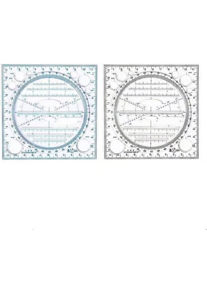 Mavi Stil Döner Çok Fonksiyonlu Cetvel Hızla Yuvarlak Geometrik Şekil Çizim Cetvel Fonksiyon Şablonu Artefakt Elips Çizin (Yurt Dışından)