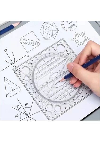 Mavi Stil Döner Çok Fonksiyonlu Cetvel Hızla Yuvarlak Geometrik Şekil Çizim Cetvel Fonksiyon Şablonu Artefakt Elips Çizin (Yurt Dışından) fiyatları