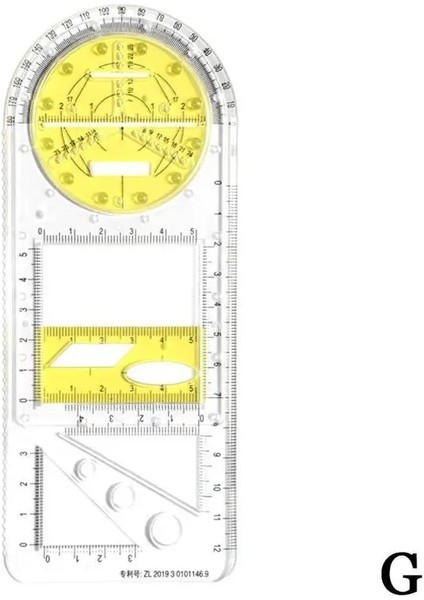 Xhb-1pc Stili Okul Için Çok Fonksiyonlu Ilköğretim Okulu Etkinlik Çizim Geometrik Cetvel Üçgen Cetvel Pusula Iletki Seti Ölçme Aracı (Yurt Dışından)