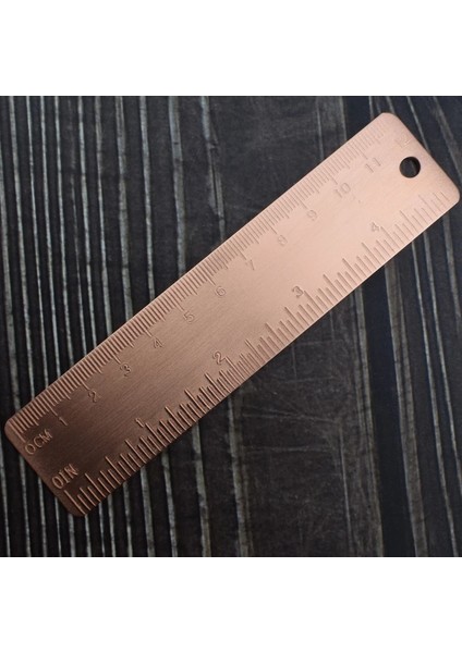 1 Adet Vintage Saf Bakır Pirinç Cetvel 12CM 4 Inç Çift Ölçekli Boyama Çizim Ölçme Aracı Retro Ofis Okul Kırtasiye (Yurt Dışından)