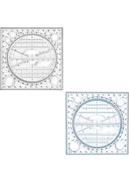 Mavi Stil Çok Fonksiyonlu Çizim Cetvel Geometrik Şablon Cetvel Ölçme Araçları Okul Ofis Öğretim Malzemeleri Boyama Yuvarlak Cetvel (Yurt Dışından) indirimleri