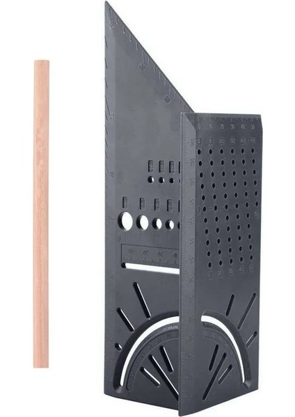 Ağaç Işleme 3D Gönye Açısı Ölçme Kare Boyutu Ölçü Aracı Açı Cetvel Delik Konumlandırma Ölçer Derece T Cetvel (Yurt Dışından) fiyatları