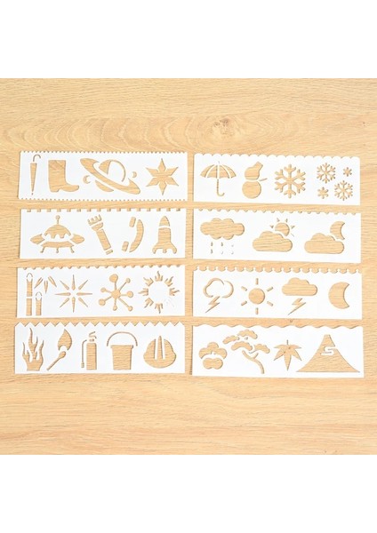 Hava Tarzı Et Dıy Çizim Aracı Içi Boş Dantel Cetvel Hava Hayvan Çiçek Tekne Yaprak Karalama Defteri Dantel Şablon Cetvel Okul Kırtasiye (Yurt Dışından)