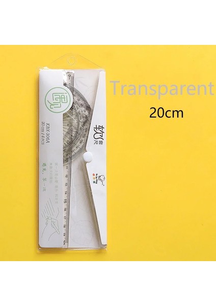 ŞEFFAF-20CM Tarzı 4 Adet Şeffaf Yumuşak Cetvel Seti Geometri Matematik Çizim Ölçme Araçları Okul Ofis Malzemeleri Kawaii Kırtasiye Aksesuarları (Yurt Dışından)