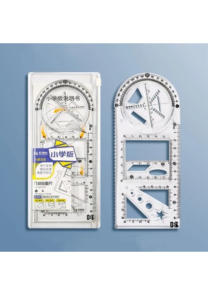 No.9 Stili Yeni Döner Çok Fonksiyonlu Geometrik Çizim Şablonu Cetvel Iletki Öğrenme Ölçme Aracı Mimarisi Kırtasiye Malzemeleri (Yurt Dışından)
