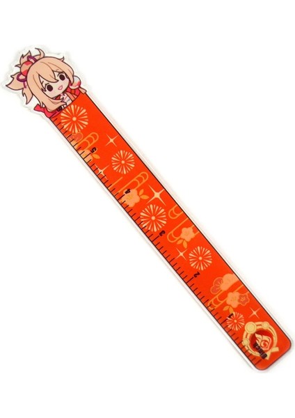 TQ-1779-2 Tarzı Kawaii Anime Cetveller Ge Etki Karikatür Hu Tao Öğrenci Çizim Malzemeleri Okul Öğrenme Plastik Kırtasiye Düz Cetvel (Yurt Dışından) modelleri