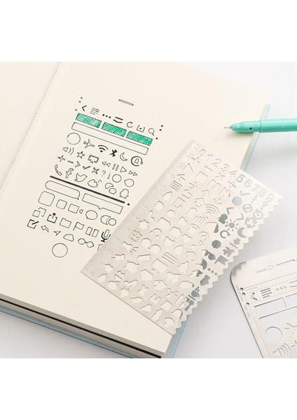 No.7 Tarzı Çok Fonksiyonlu Paslanmaz Çelik Içi Boş Cetvel Kedi Geometrik Şekil Çizim Şablonları Şablonları Metal Cetvel Diy Aracı Günlüğü Şablonu (Yurt Dışından) indirimleri