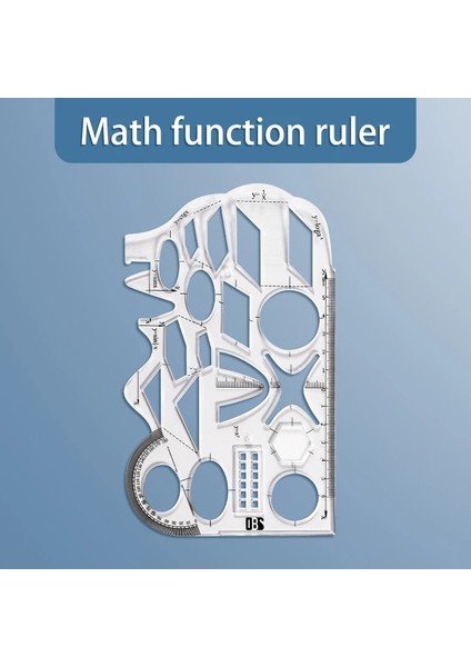D Tarzı Çok Fonksiyonlu Geometrik Fonksiyon Cetvel Seti Matematik Çizim Şablonu Ölçme Aracı Öğrenci Okul Ofis Malzemeleri Için (Yurt Dışından)